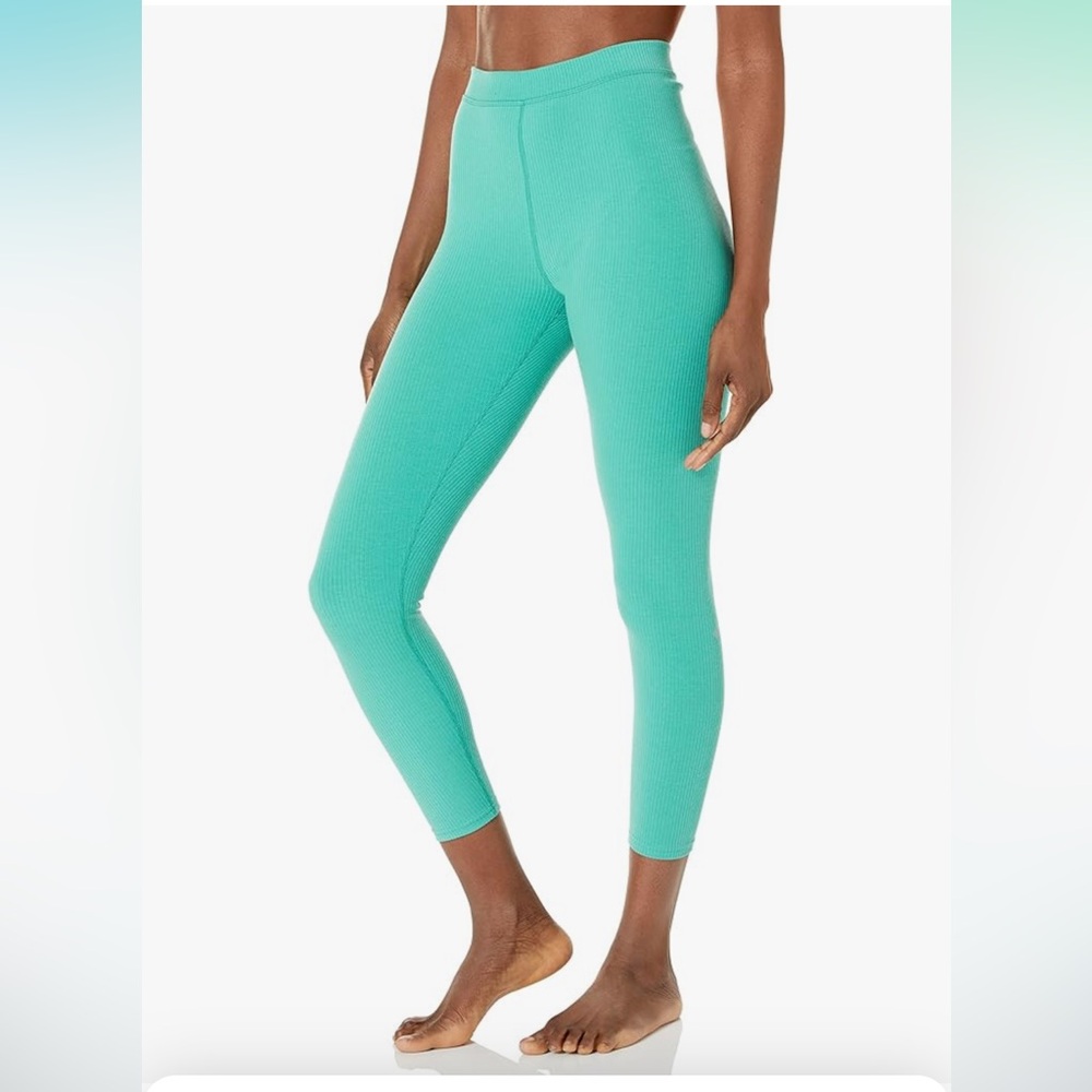ALO Yoga blissful rib knit leggings ‘ocean teal’